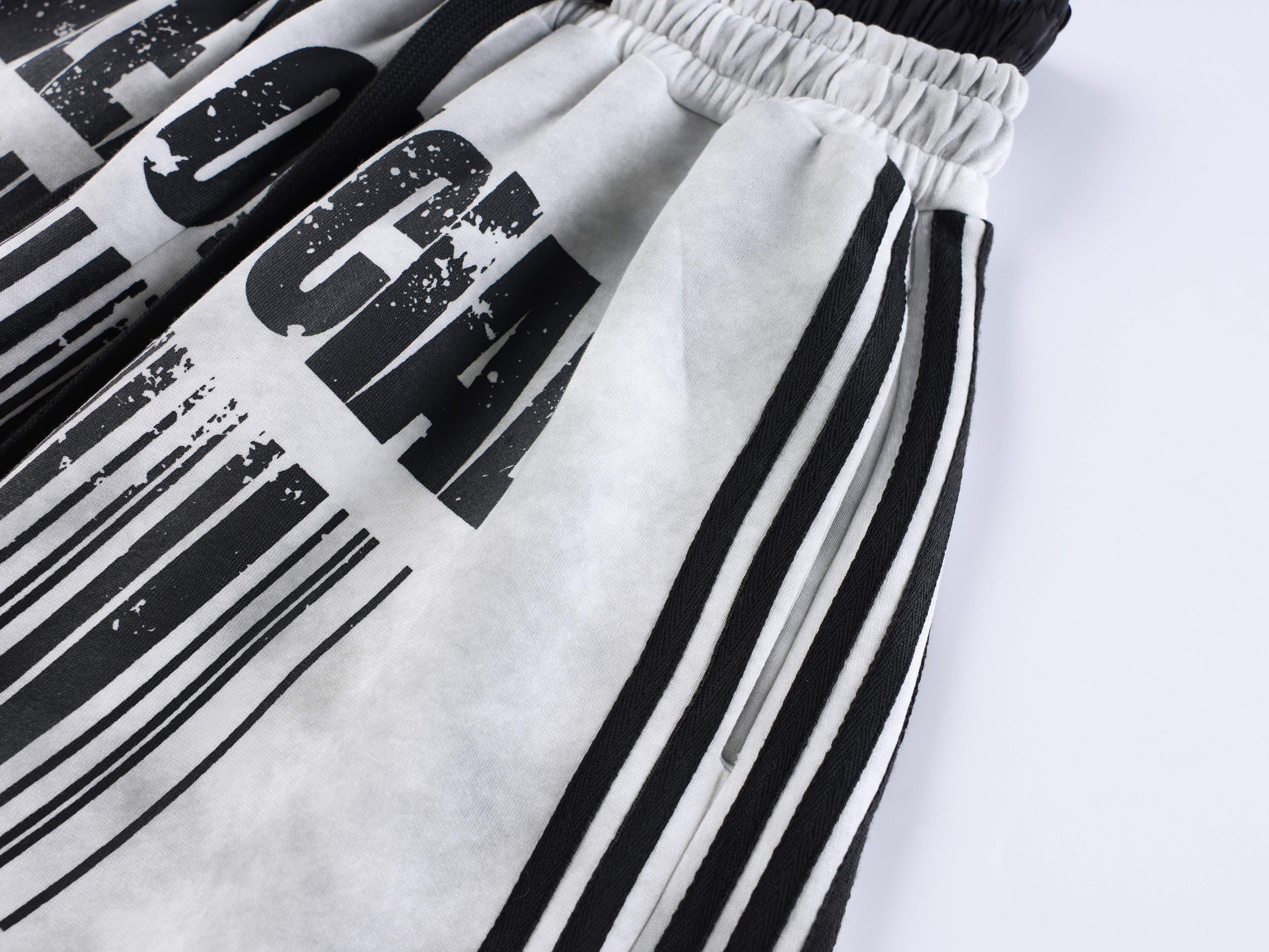 3-6-5.shop Barcode Graphic Wide-Leg Pants