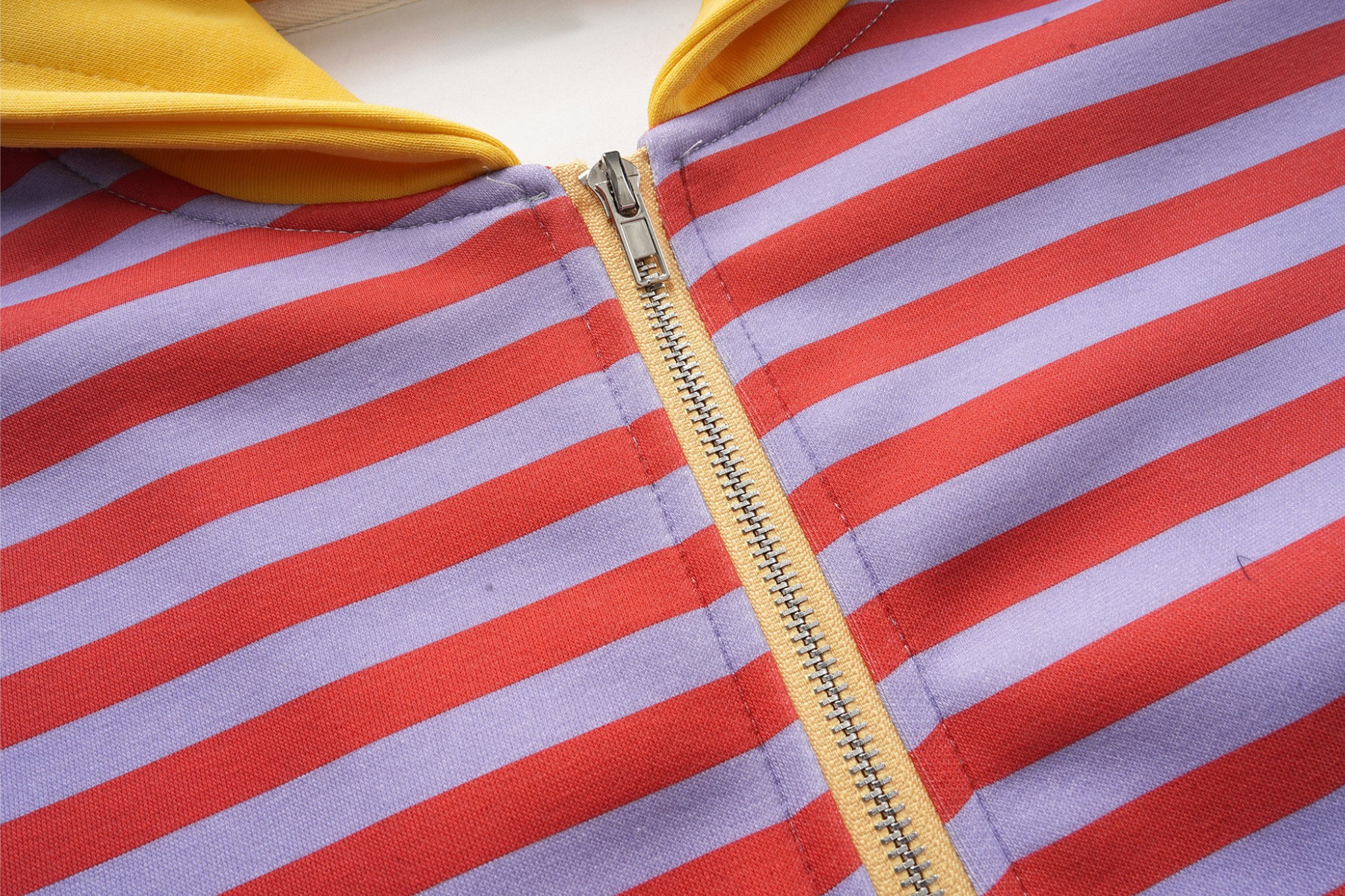 3-6-5.shop Striped Zip-Up Hoodie