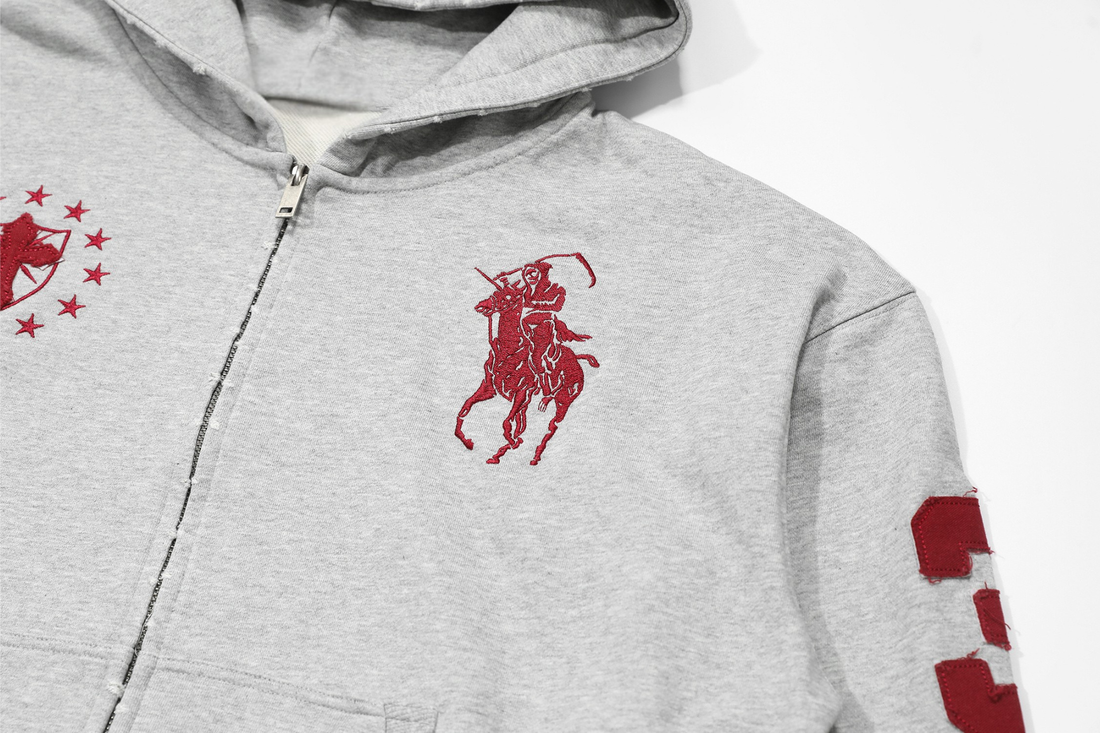 3-6-5.shop Heritage Crest Zip Hoodie