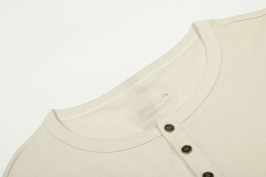 3-6-5.shop Graphic Long Sleeve Henley Tee