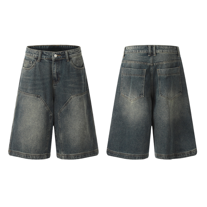 3-6-5.shop Vintage Wide-Leg Denim Shorts