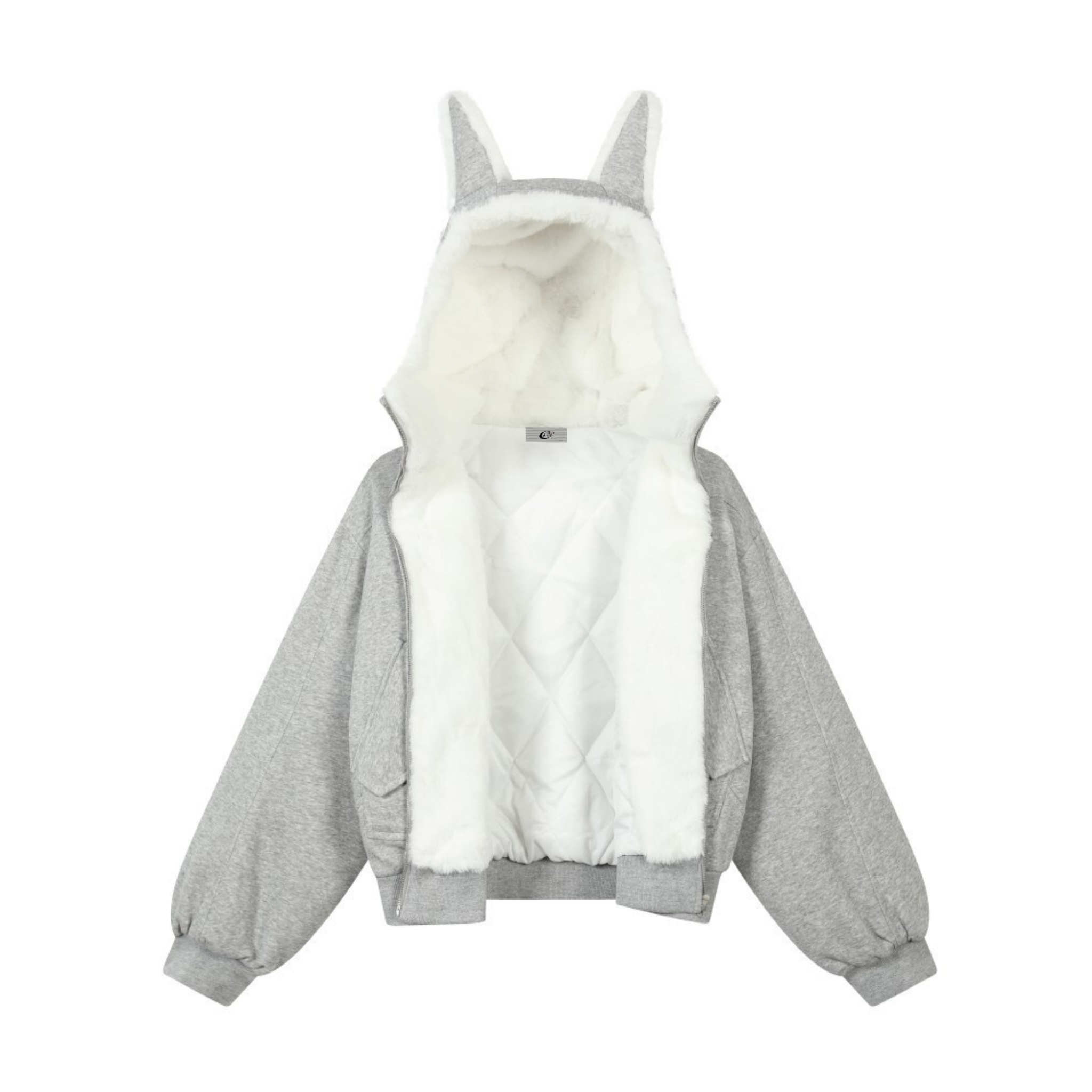 3-6-5.shop Bunny Ear Sherpa Hoodie Jacket