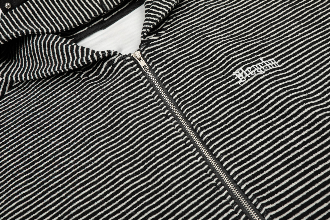 3-6-5.shop Striped Zip Hoodie