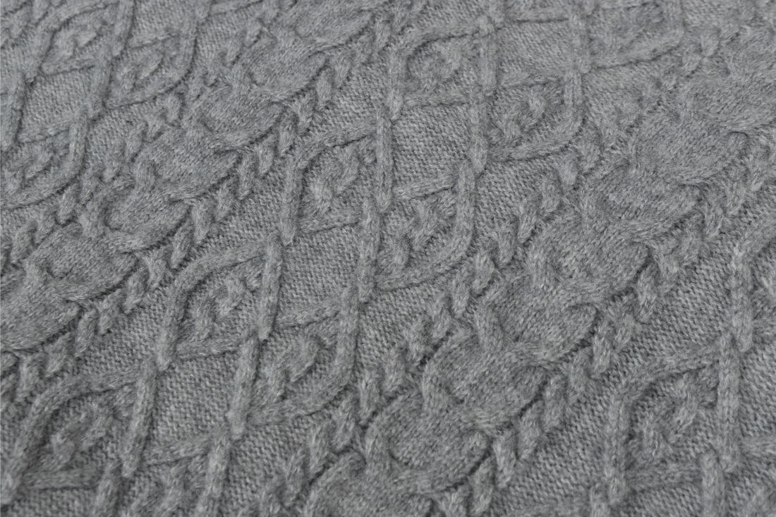 3-6-5.shop Fleece-Lined Cable Knit Jacket