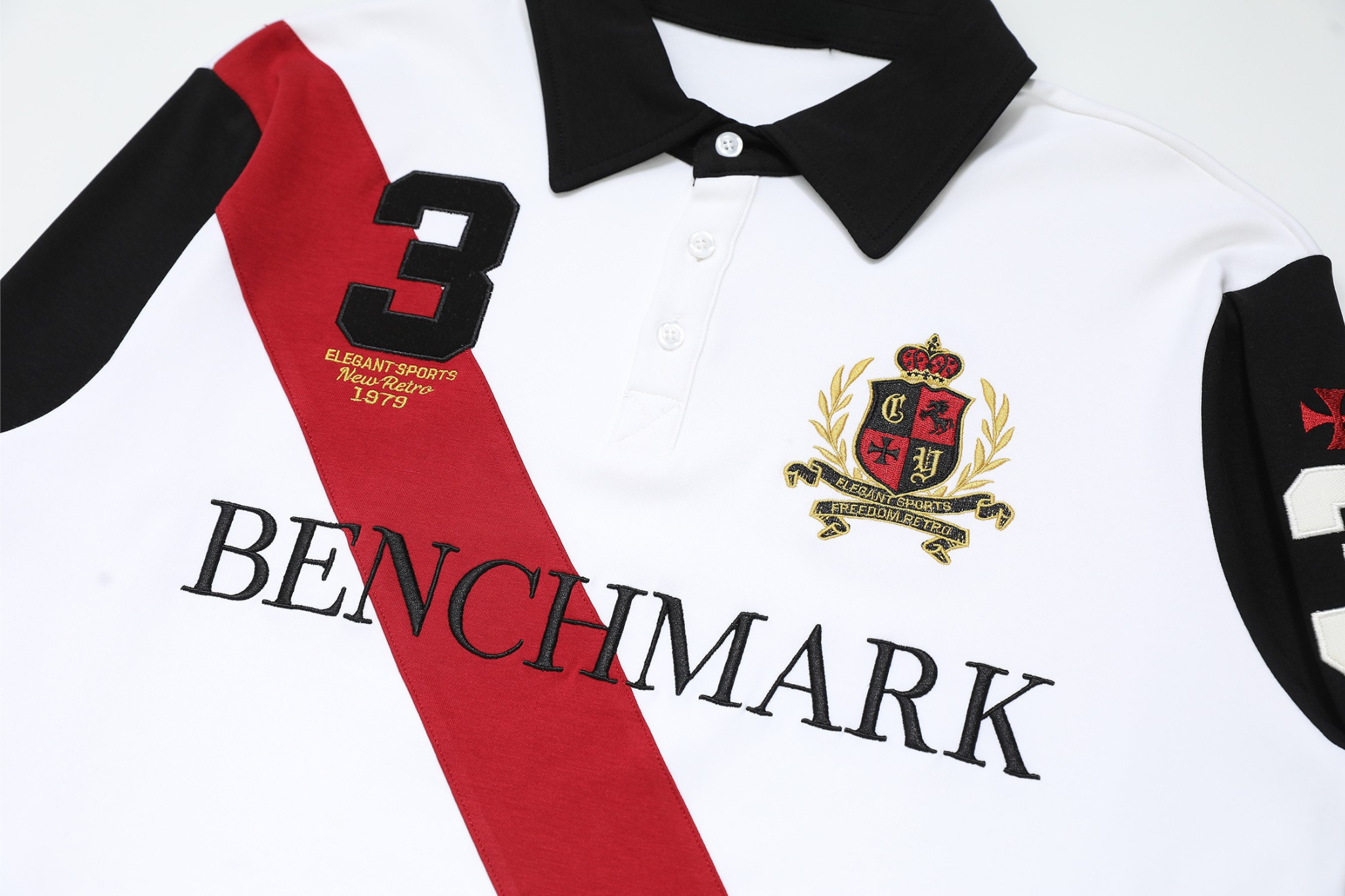 3-6-5.shop Heritage Stripe Long Sleeve Polo