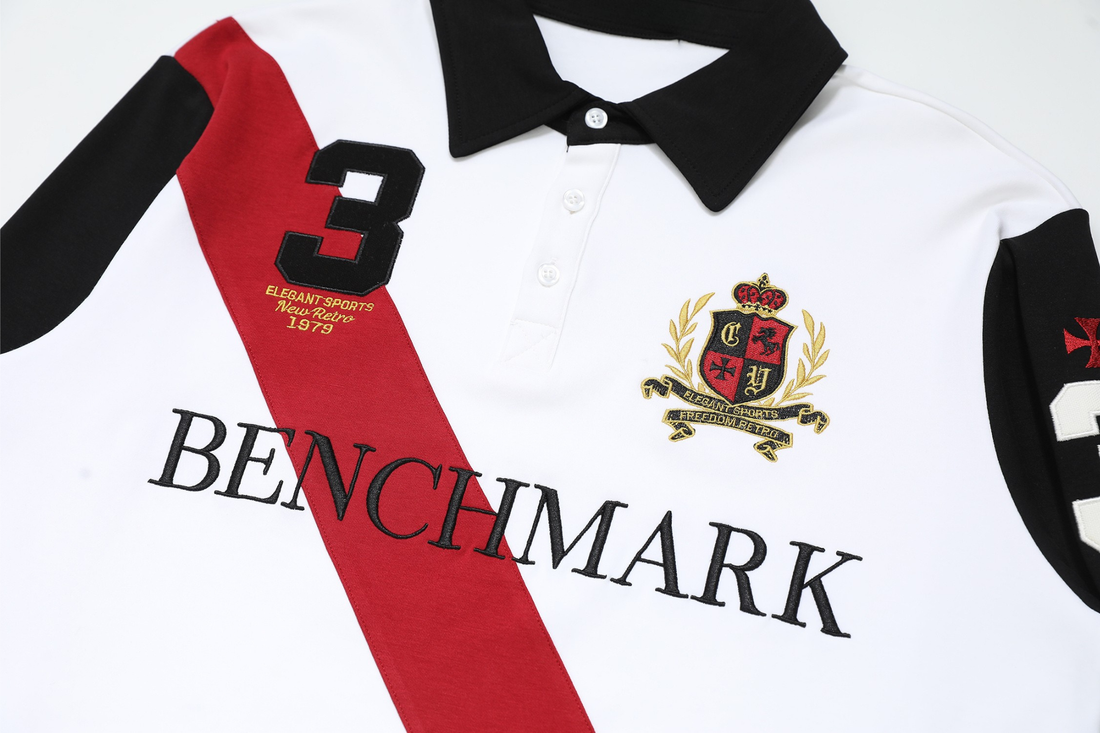 3-6-5.shop Heritage Stripe Long Sleeve Polo