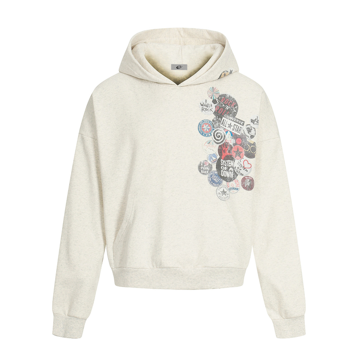 3-6-5.shop Graphic Badge Hoodie