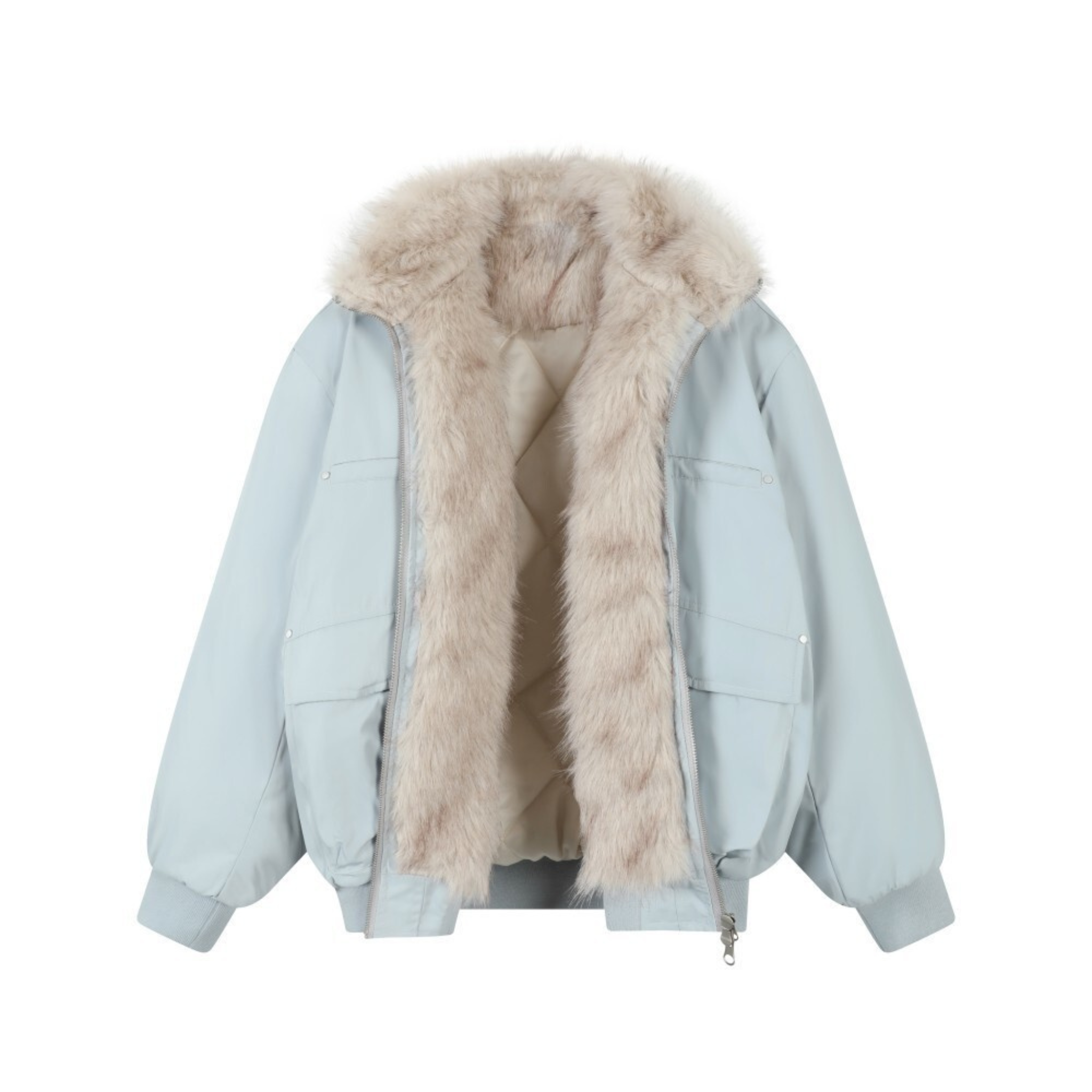 3-6-5.shop Faux Fur Lined Utility Jacket