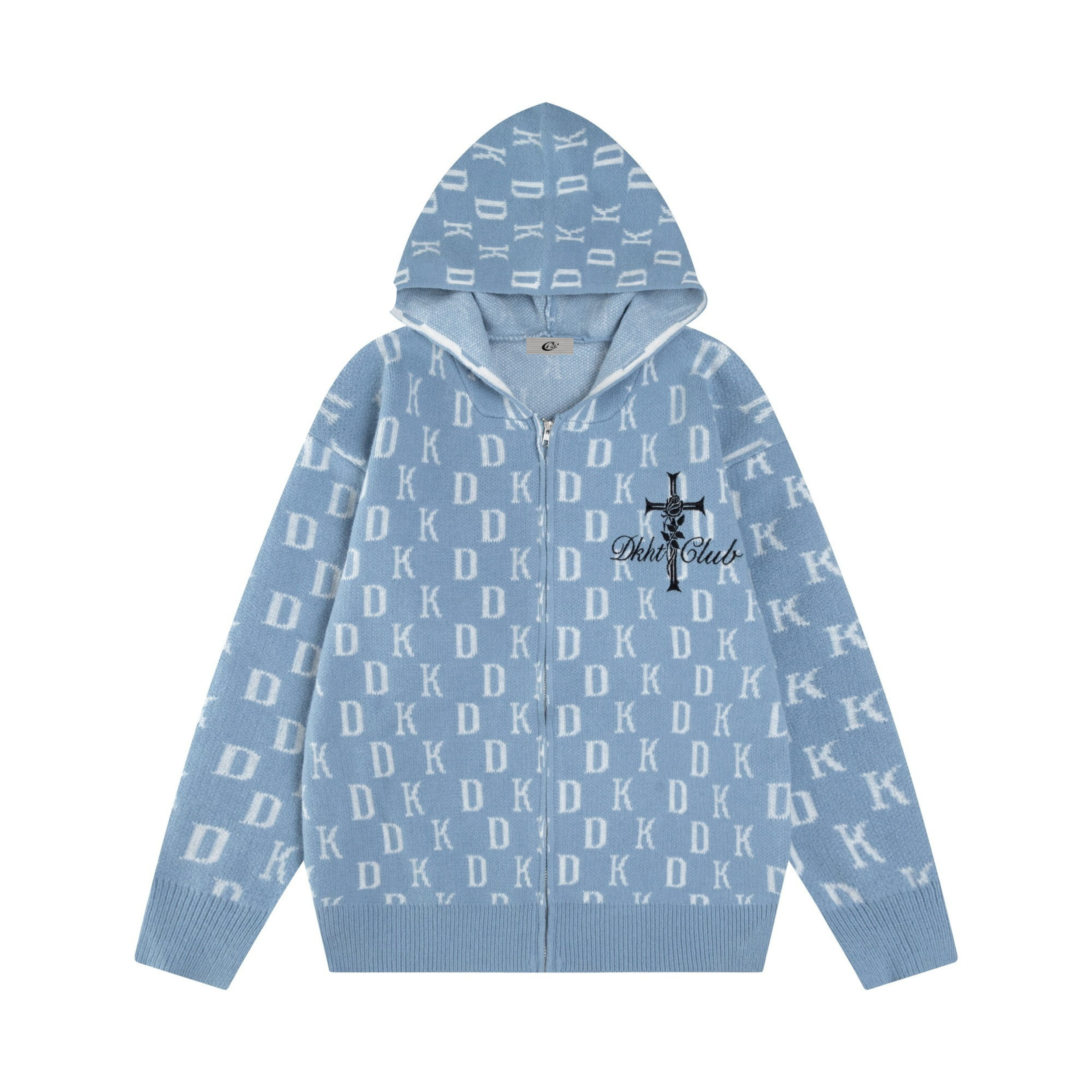 3-6-5.shop DK Allover Knit Zip Hoodie