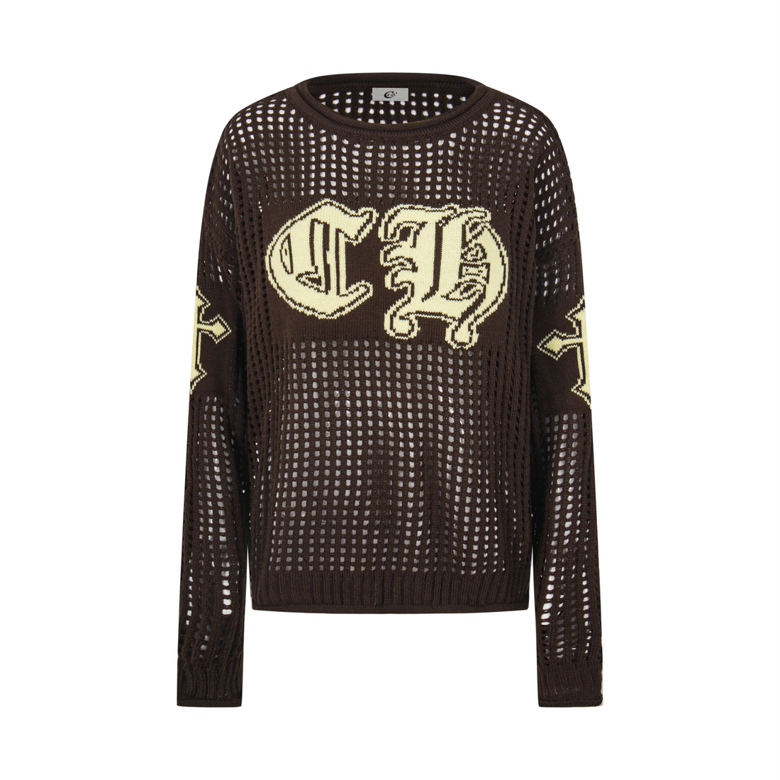 3-6-5.shop Hollow Knit Crewneck Sweater