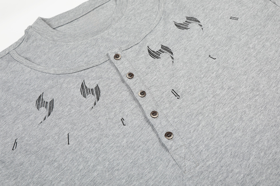 3-6-5.shop Graphic Henley Long Sleeve Tee