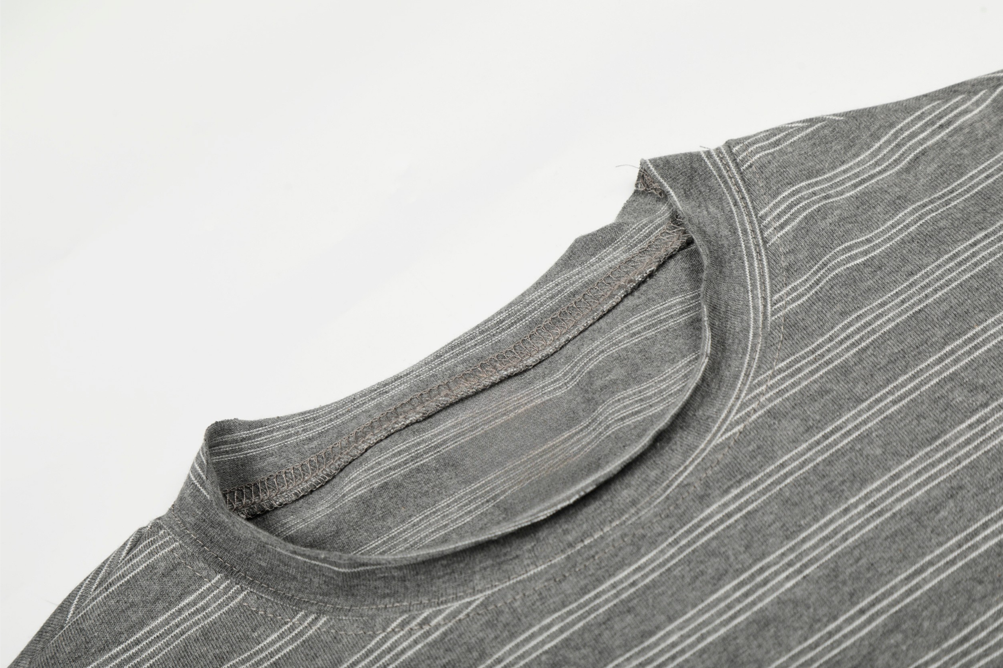 3-6-5.shop Striped Gothic Logo Long Sleeve Tee