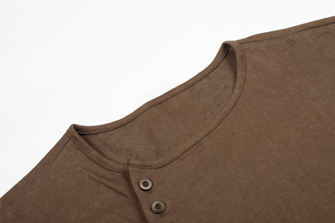 3-6-5.shop Classic Henley Long Sleeve Tee
