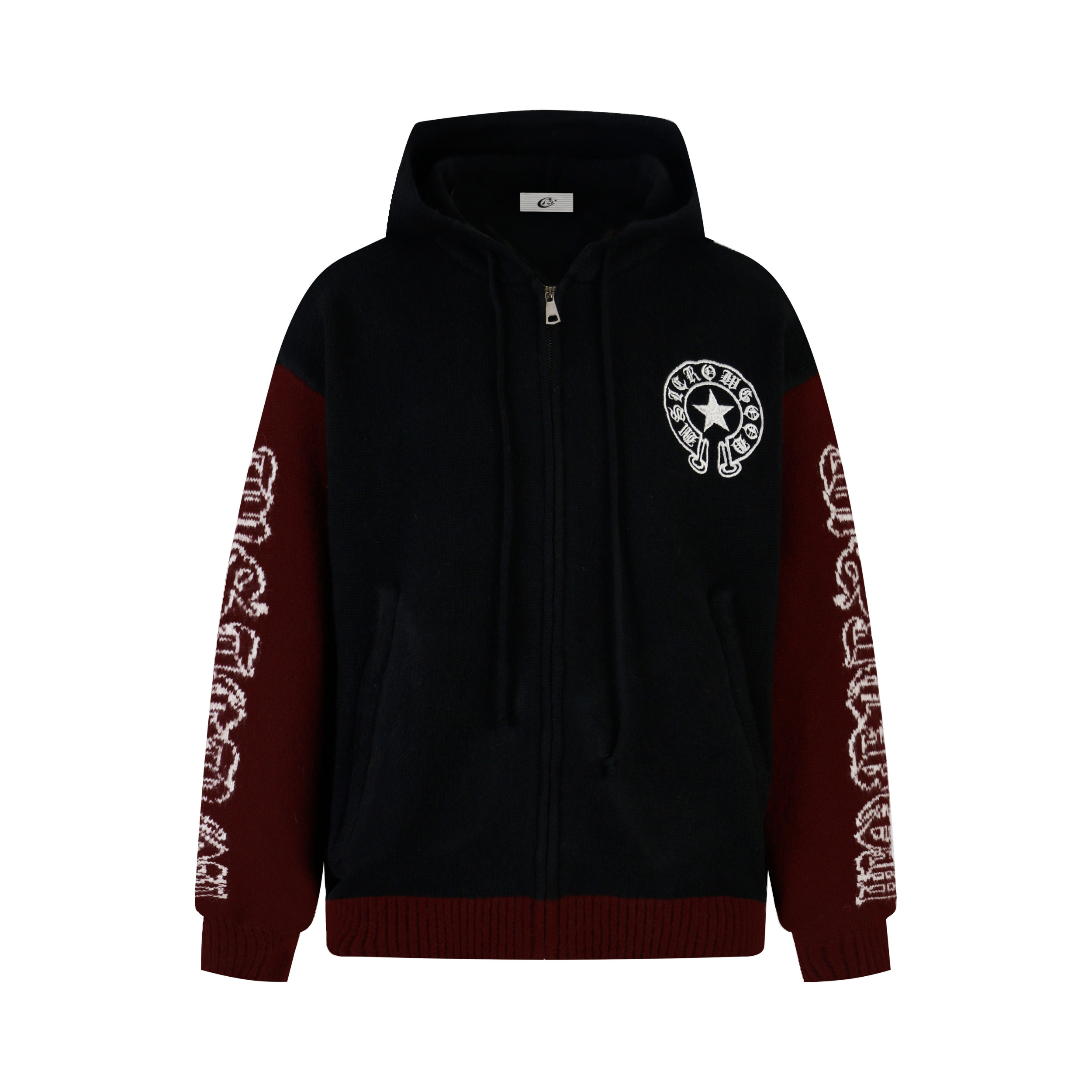 3-6-5.shop Vintage Star Knit Zip Hoodie