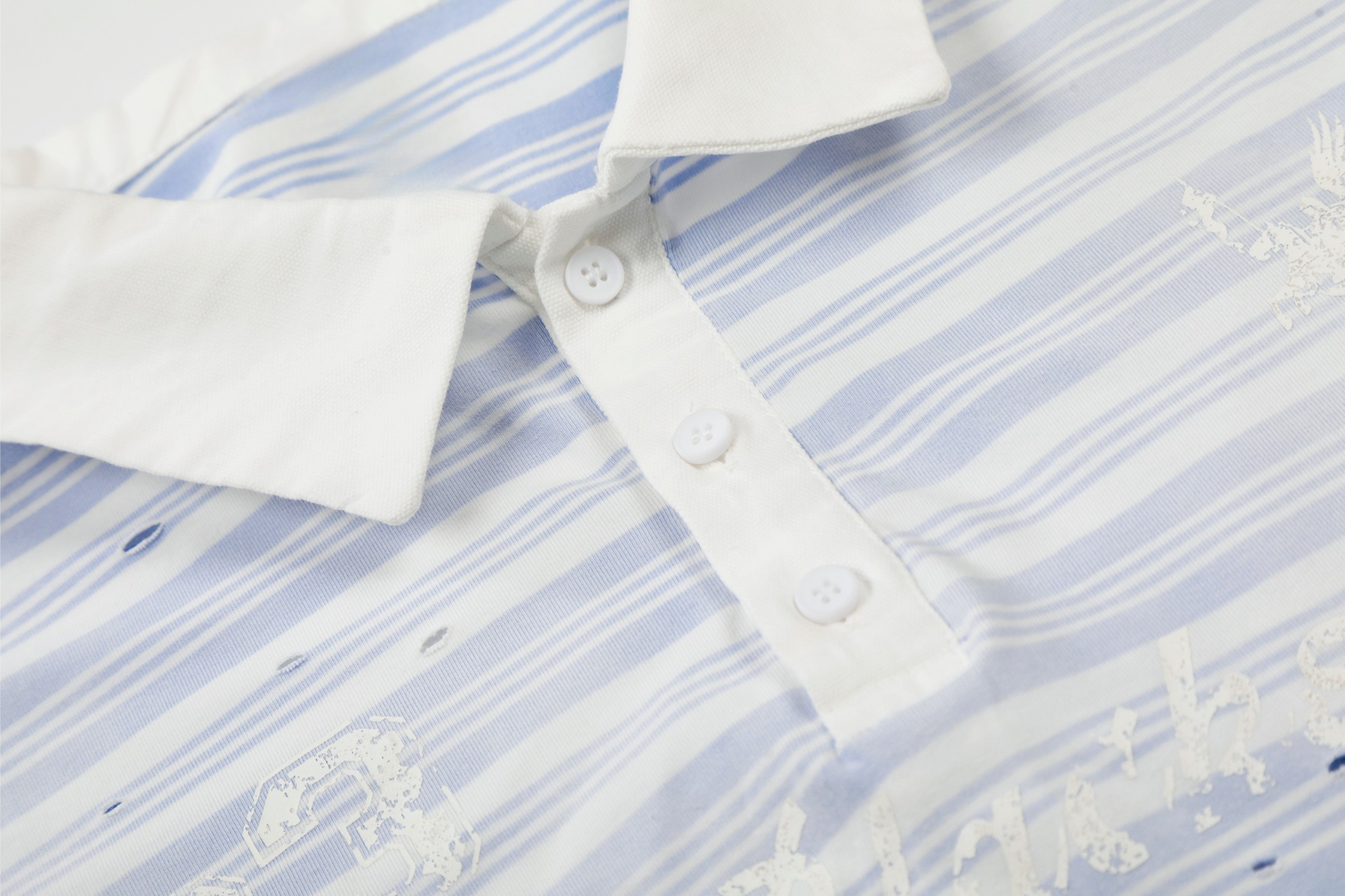 3-6-5.shop Striped Long Sleeve Polo Shirt