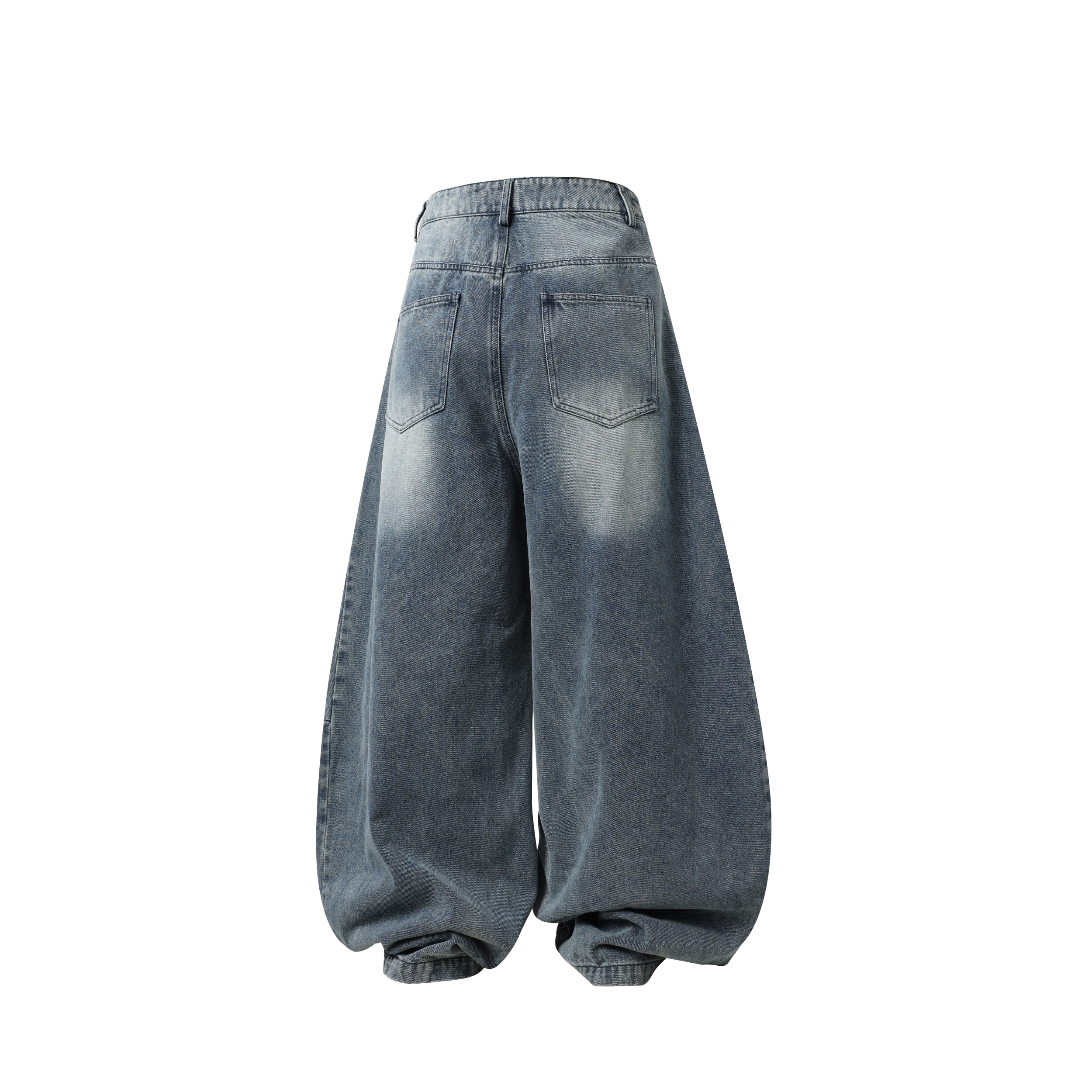 3-6-5.shop Wave-Wash Barrel Jeans