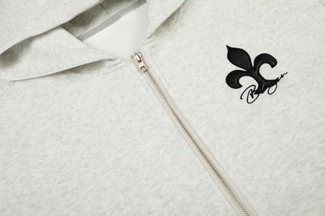 3-6-5.shop Cross Emblem Zip Hoodie
