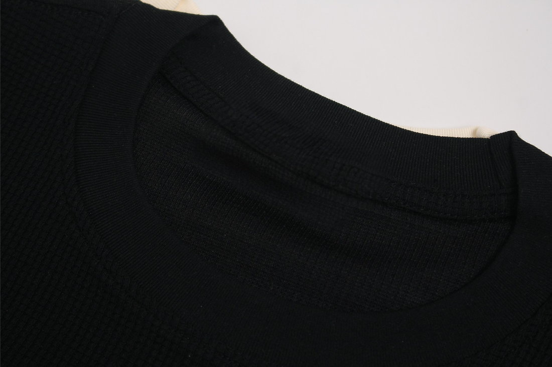 3-6-5.shop Vintage Newspaper Graphic Waffle Tee