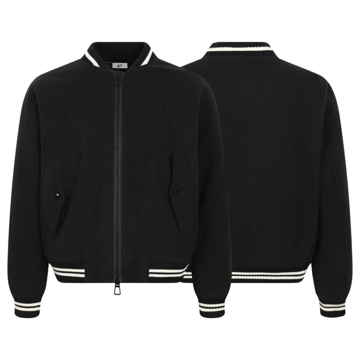 3-6-5.shop Minimal Varsity Wool Jacket