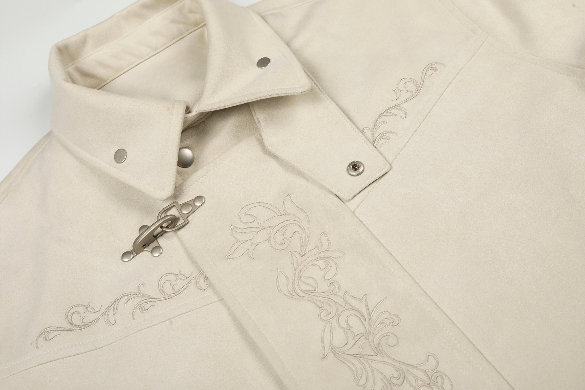 3-6-5.shop Toggle-Closure Embroidered Jacket