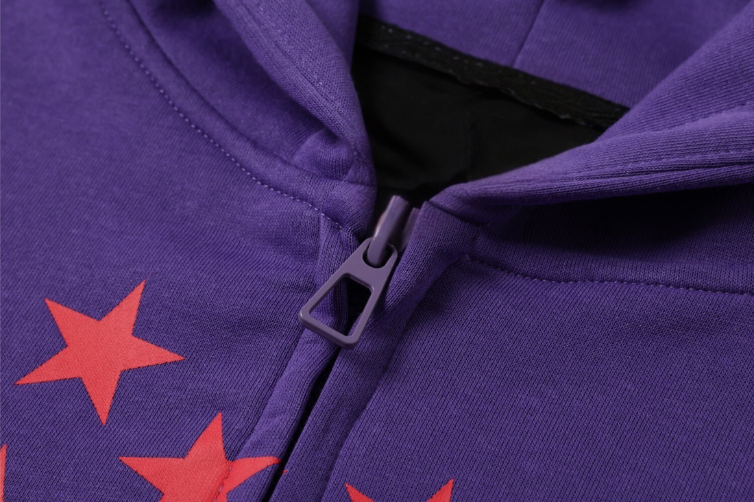 3-6-5.shop Star Graphic Zip Hoodie