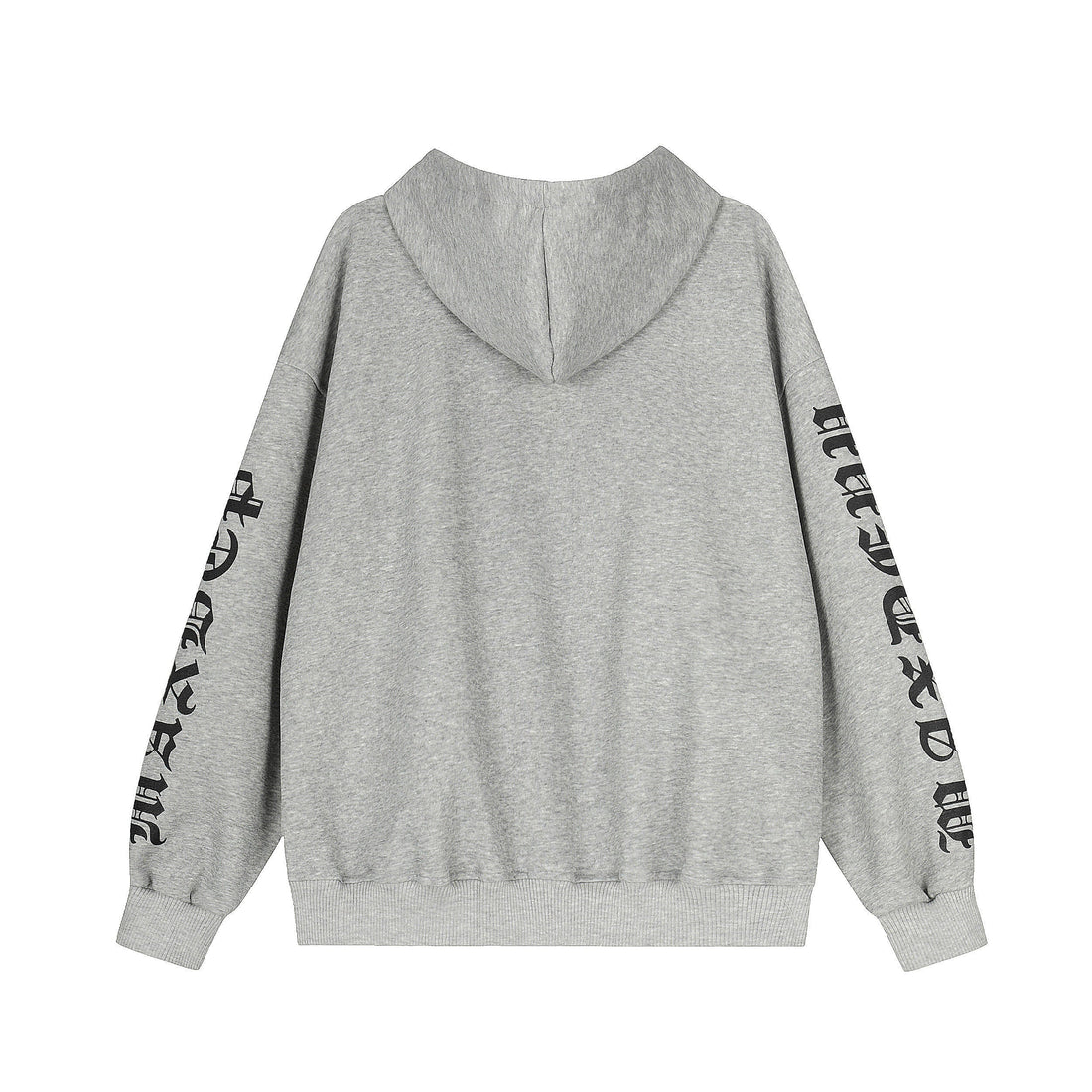3-6-5.shop Distressed Graphic Zip Hoodie