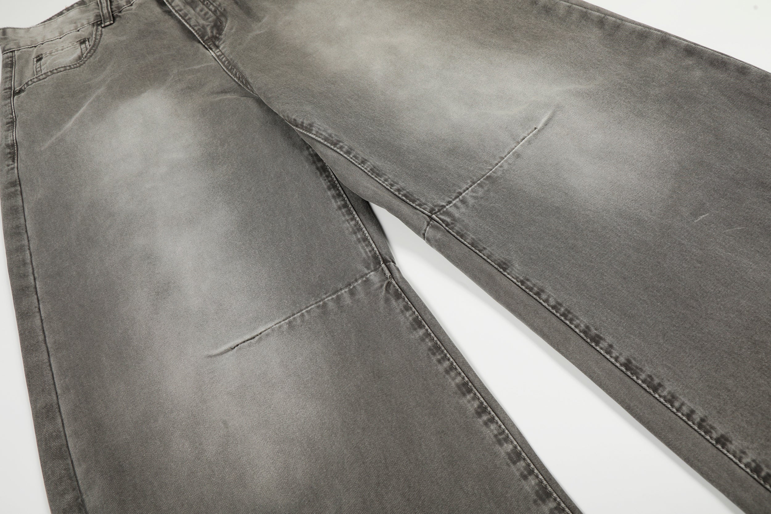 3-6-5.shop Vintage Grey Washed Denim Pants