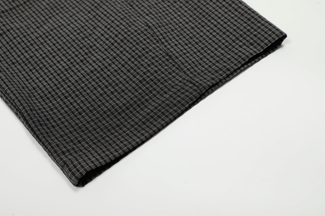 3-6-5.shop Checked Curved-Leg Pants