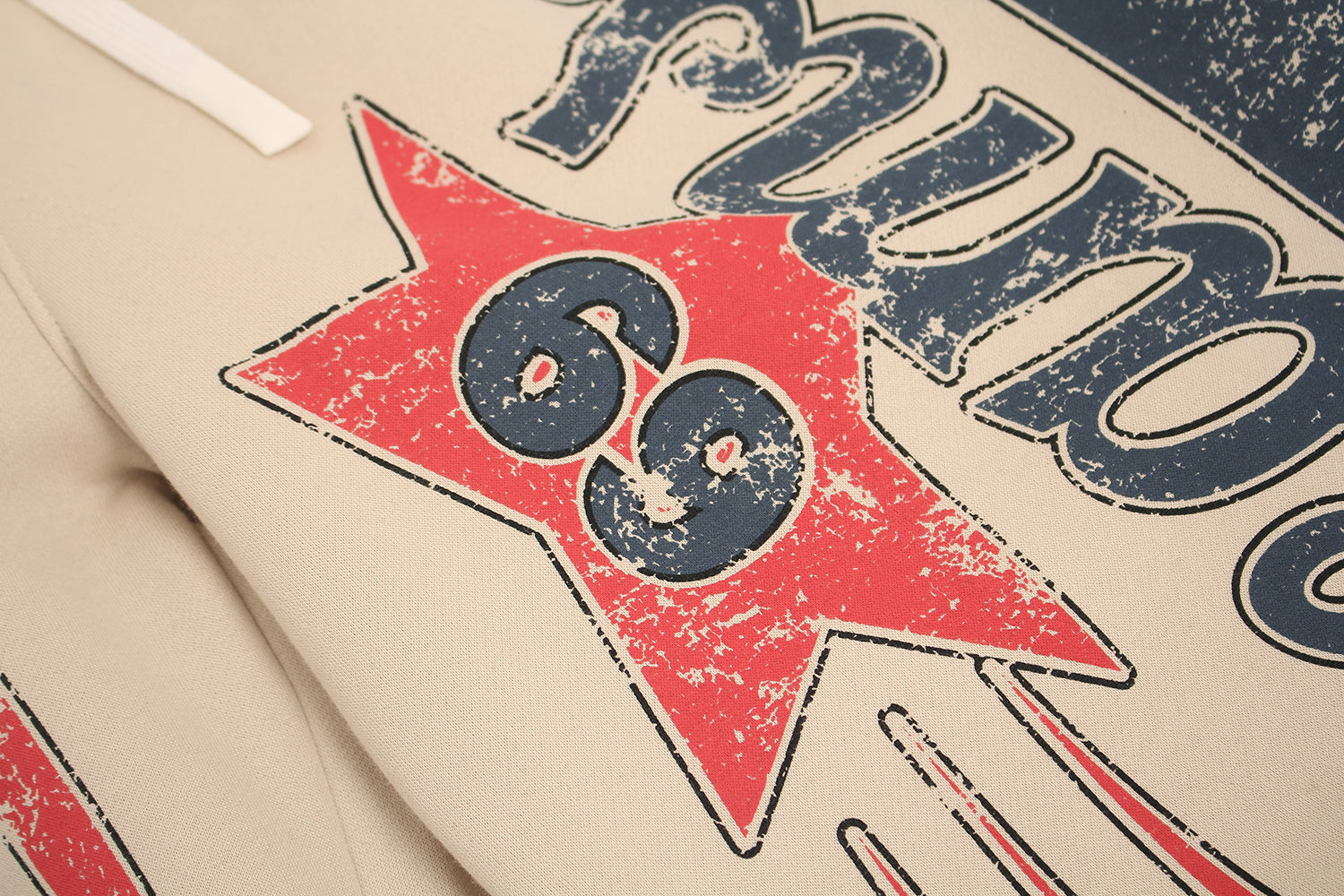 3-6-5.shop Fleece-Lined Star Letter Wide-Leg Sweatpants