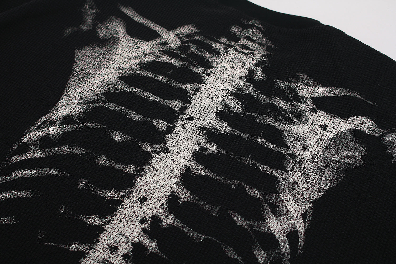 3-6-5.shop Skeleton Print Long Sleeve Tee