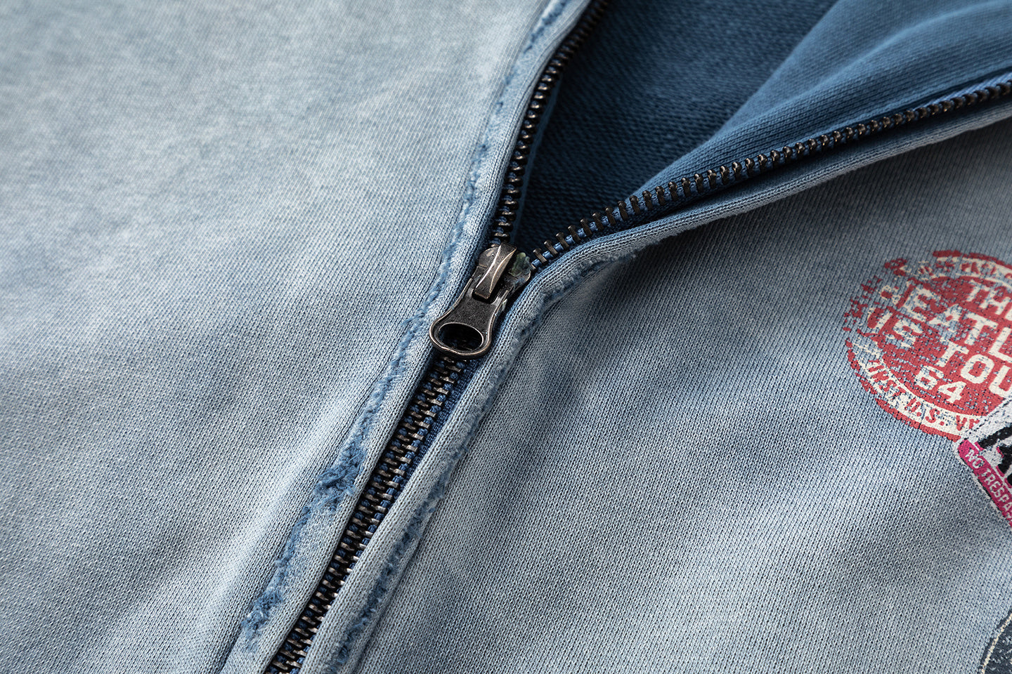 3-6-5.shop Vintage Patch Zip-Up Hoodie