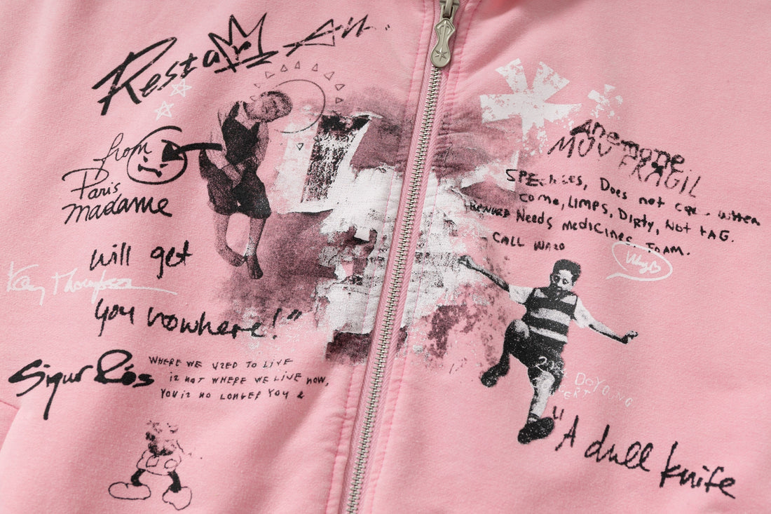 3-6-5.shop Gradient Graphic Zip Hoodie
