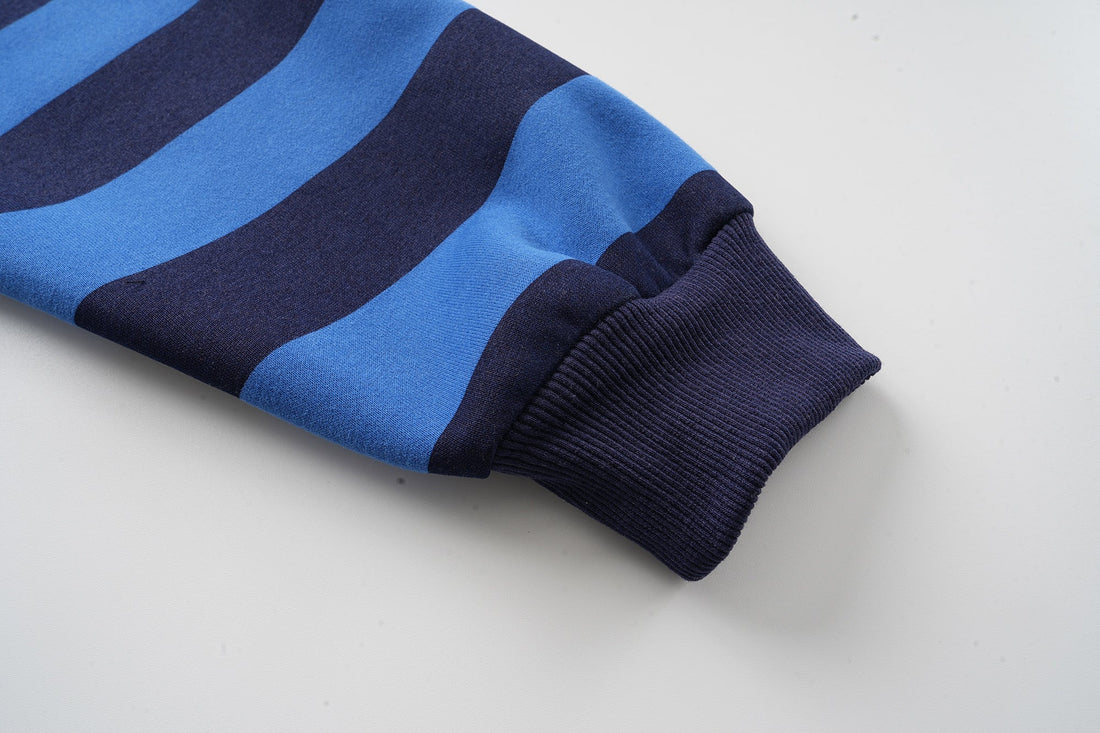 3-6-5.shop Striped Zip Hoodie