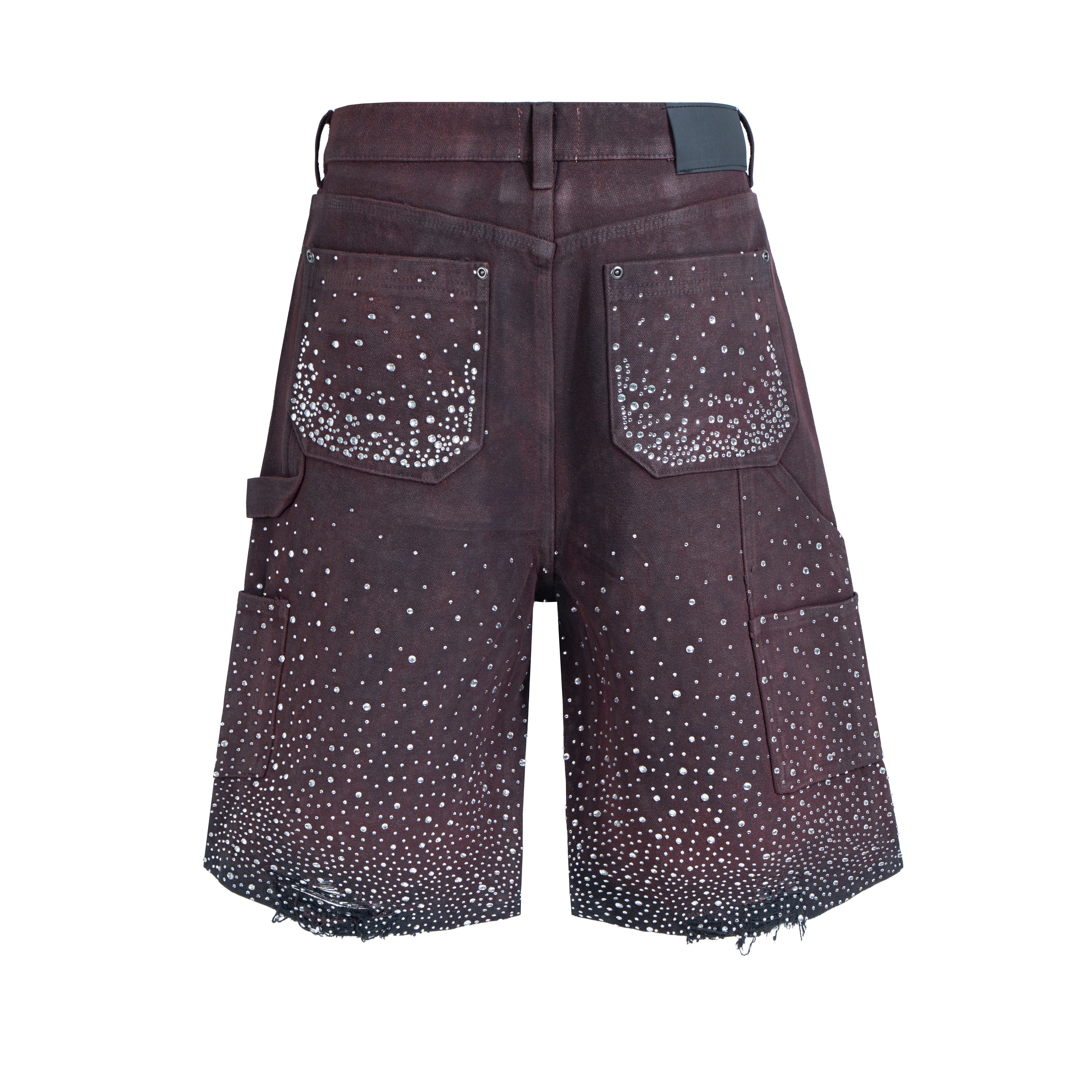 3-6-5.shop Studded Denim Shorts