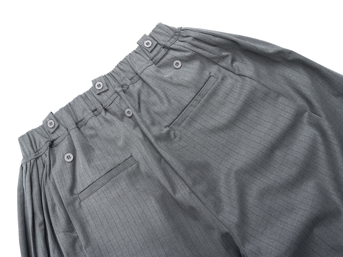 3-6-5.shop Dual-Button Pinstripe Wide-Leg Trousers