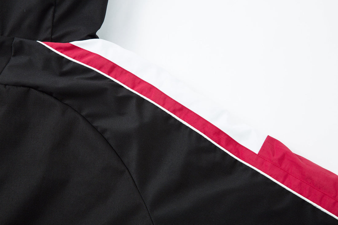 3-6-5.shop Racing Patch Faux Fur Hood Jacket