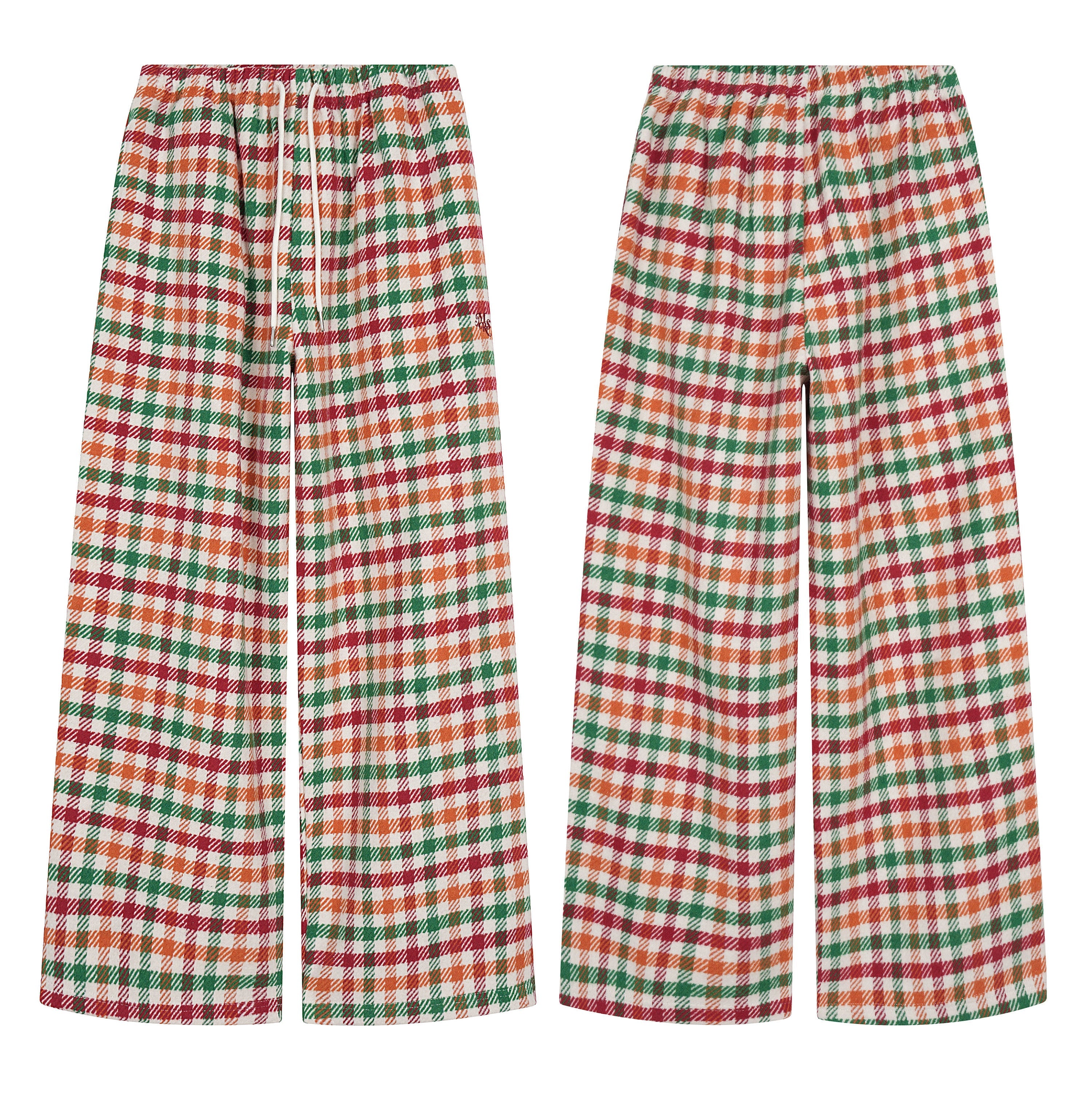 3-6-5.shop Vintage Plaid Wide-Leg Pants