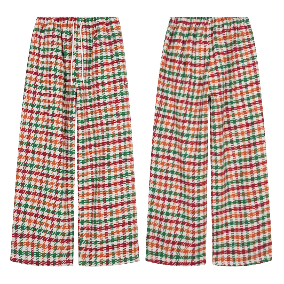 3-6-5.shop Vintage Plaid Wide-Leg Pants