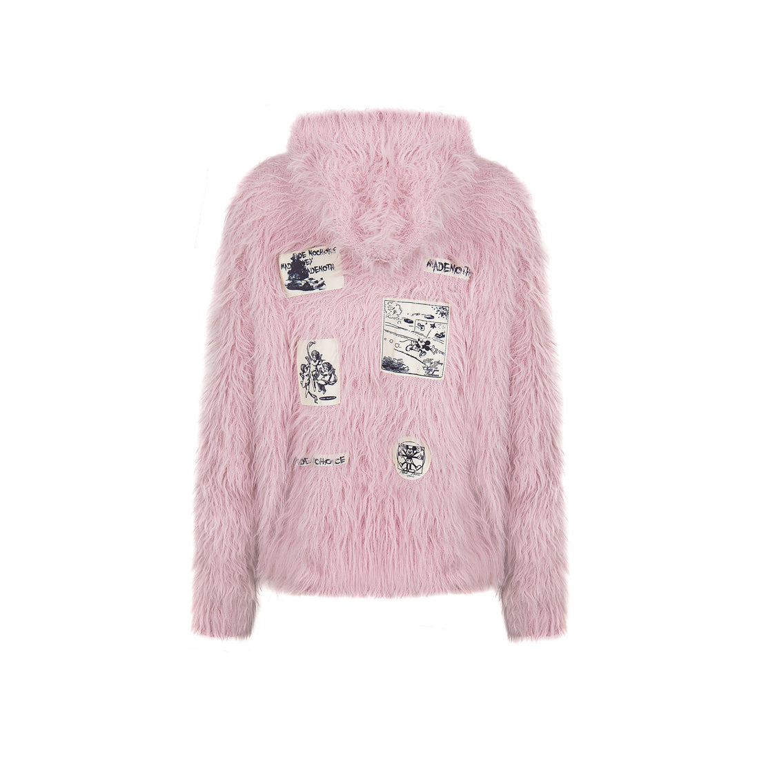 3-6-5.shop Long-Fur Graphic Sweater