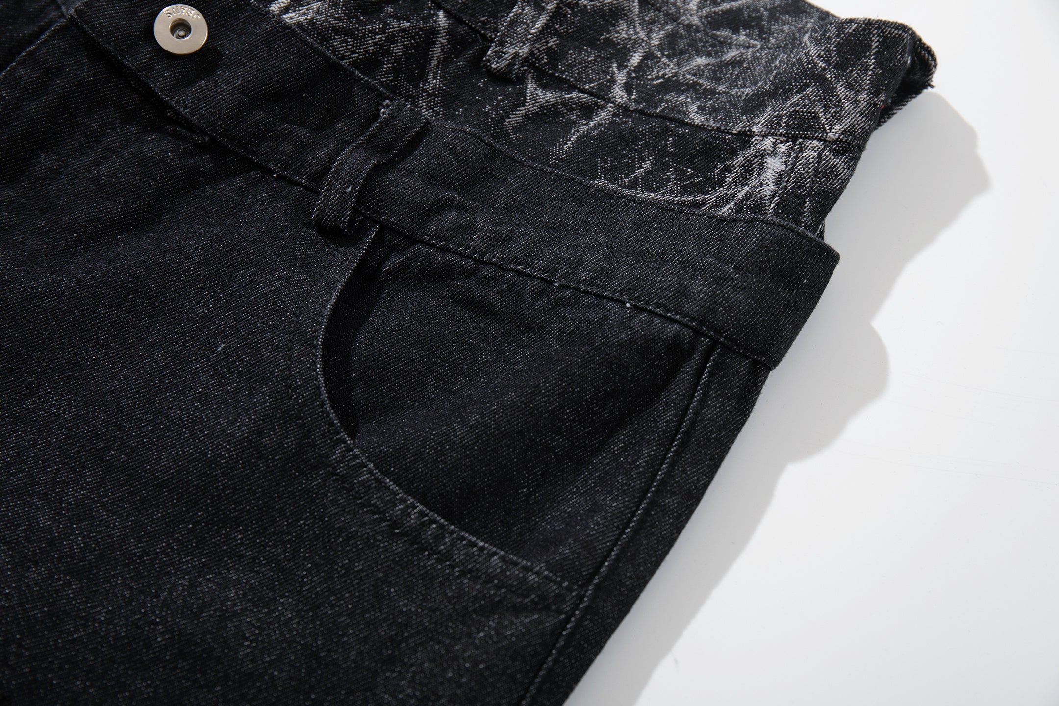 3-6-5.shop Cracked Panel Wide-Leg Pants