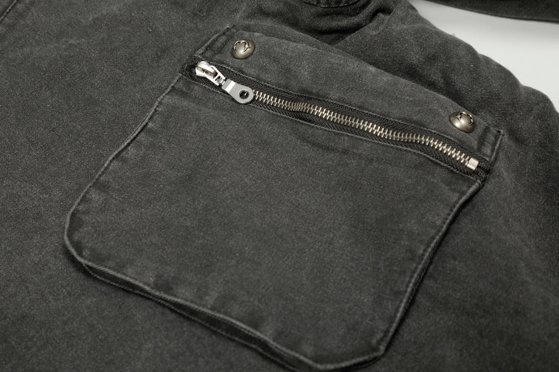 3-6-5.shop Washed Utility Hooded Jacket