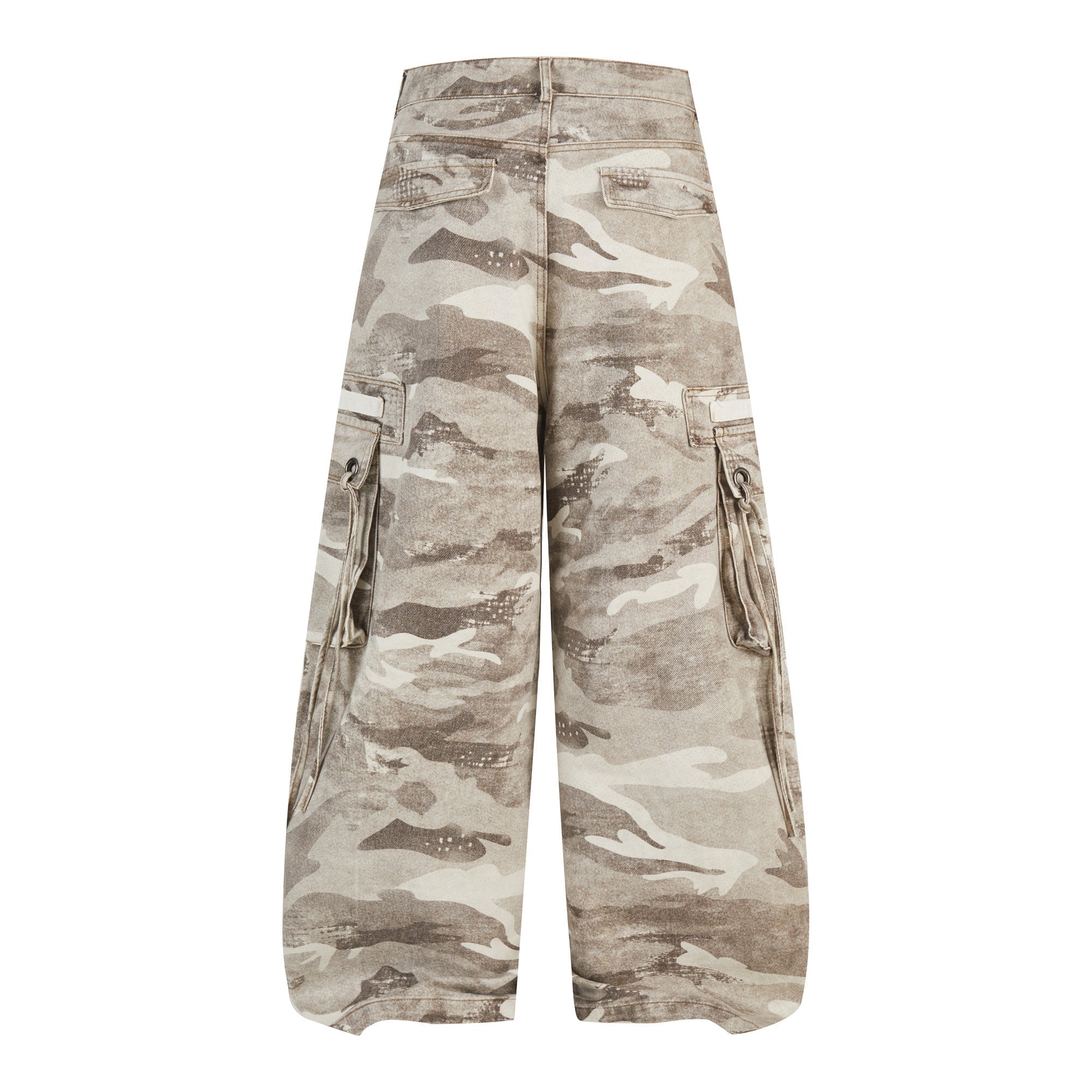 3-6-5.shop Camo Wide-Leg Cargo Pants