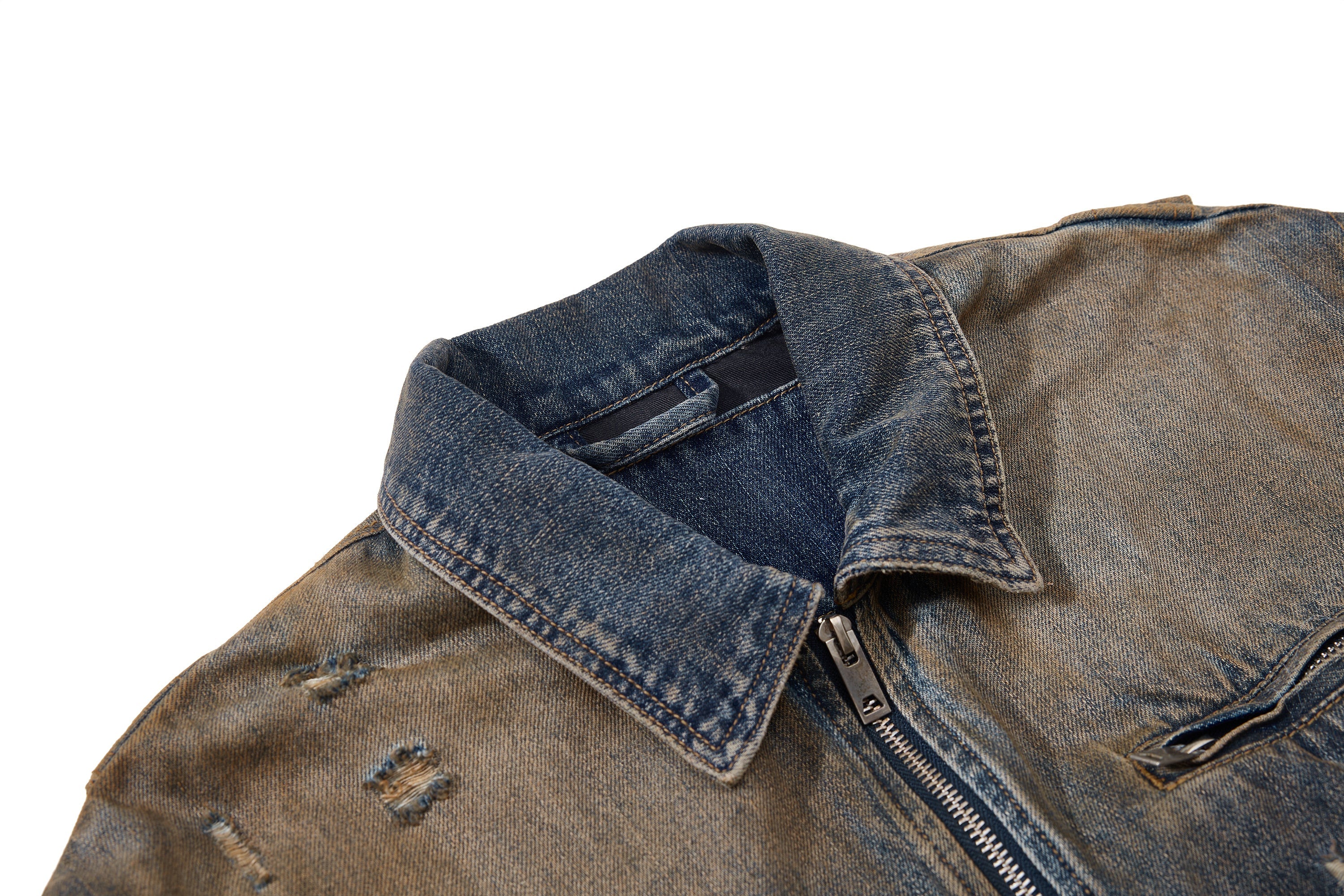 3-6-5.shop Vintage Distressed Denim Jacket