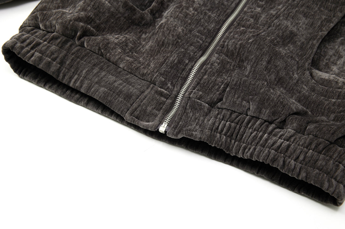 3-6-5.shop Chenille Panel Bomber Jacket
