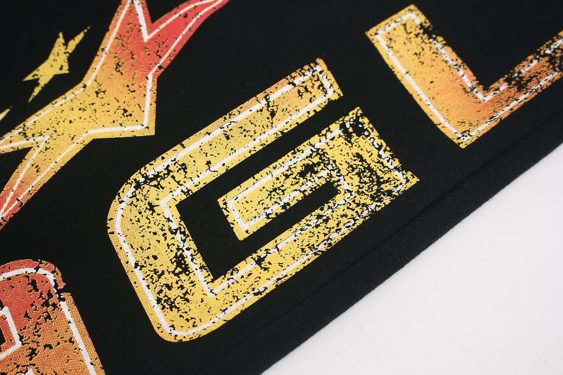 3-6-5.shop Fleece-Lined Glitter Star Wide-Leg Sweatpants