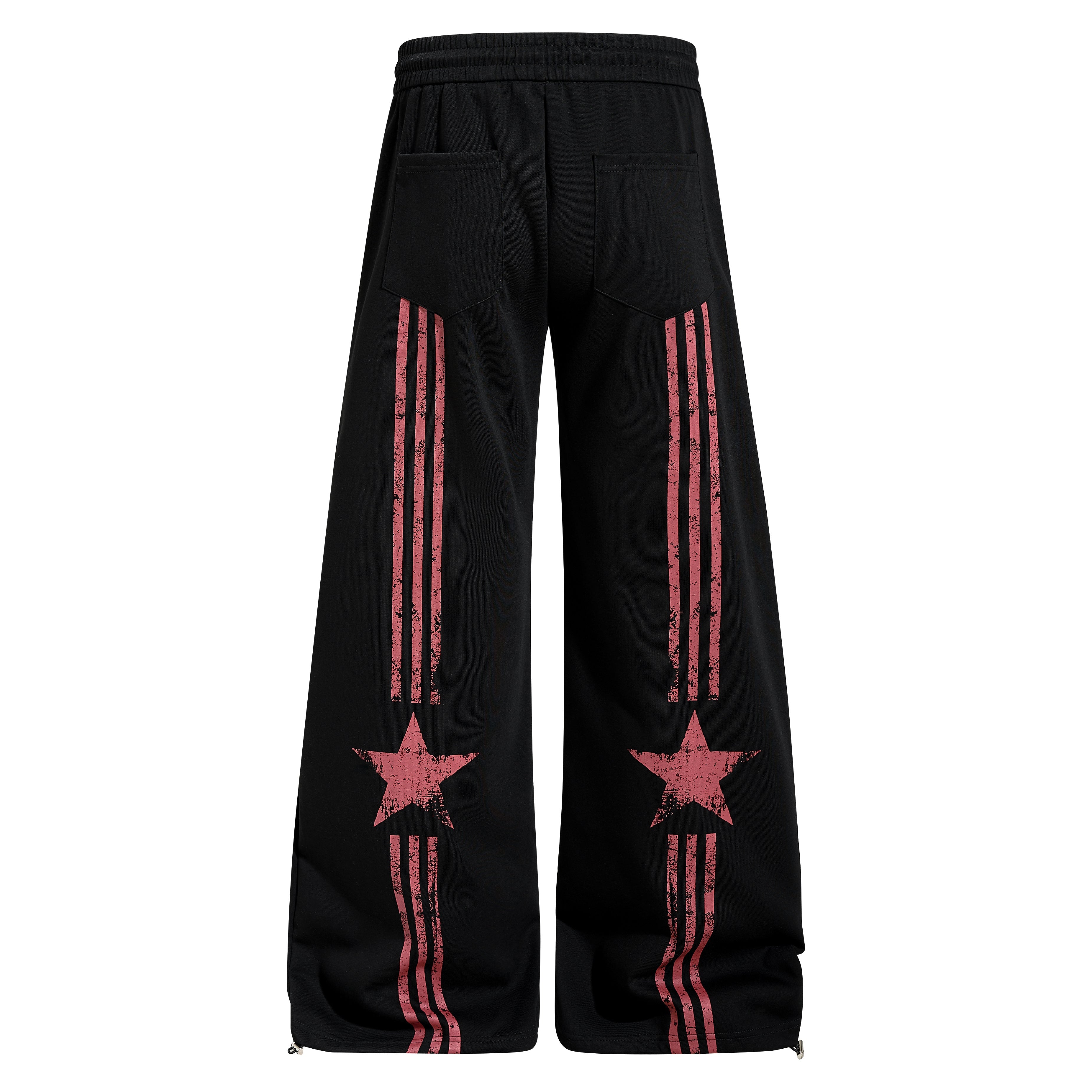 3-6-5.shop Vintage Star Wide-Leg Sweatpants