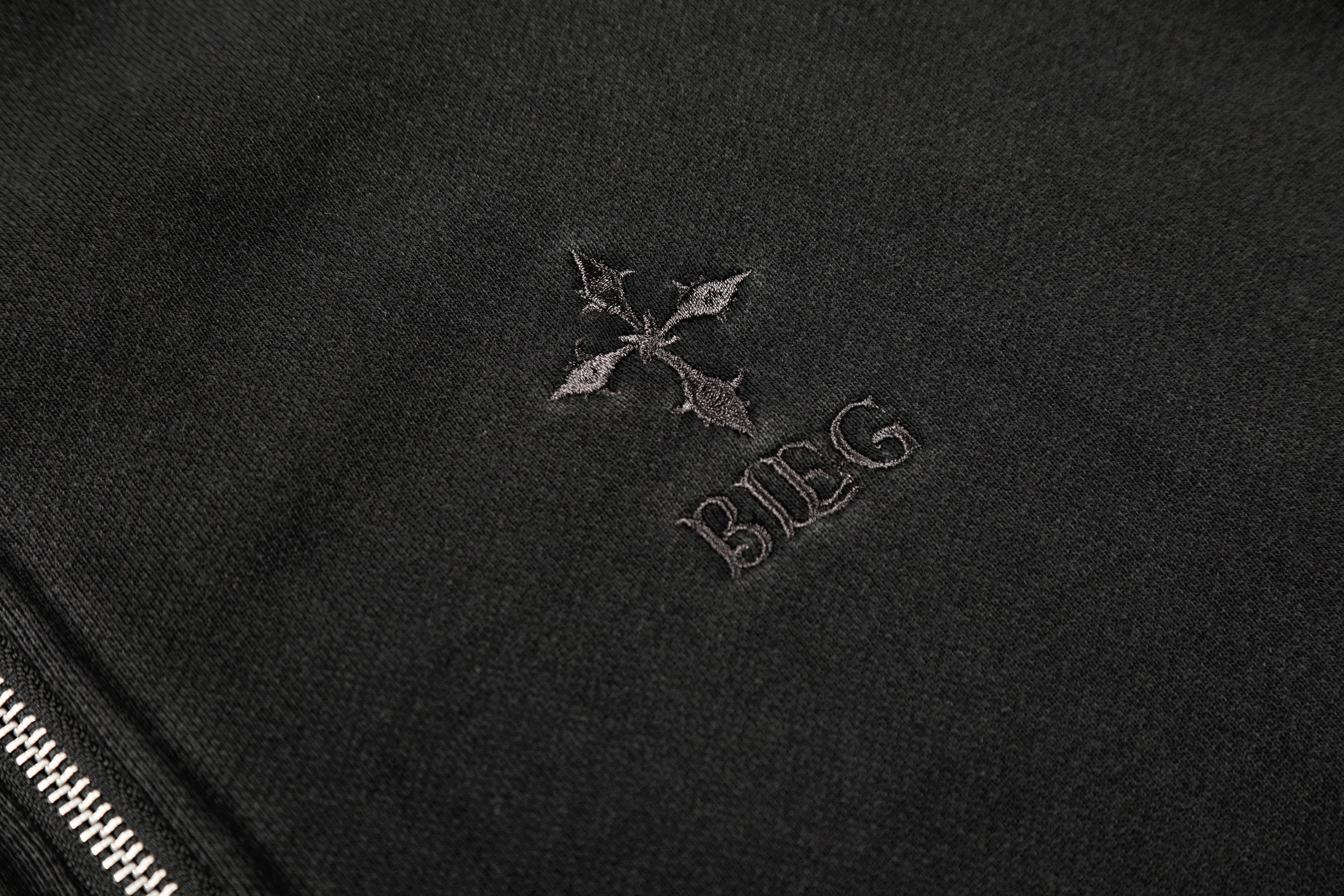 3-6-5.shop Studded Zip-Up Hoodie