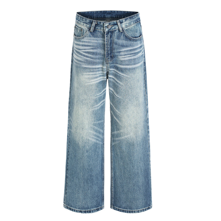 3-6-5.shop Washed Wide-Leg Denim Jeans