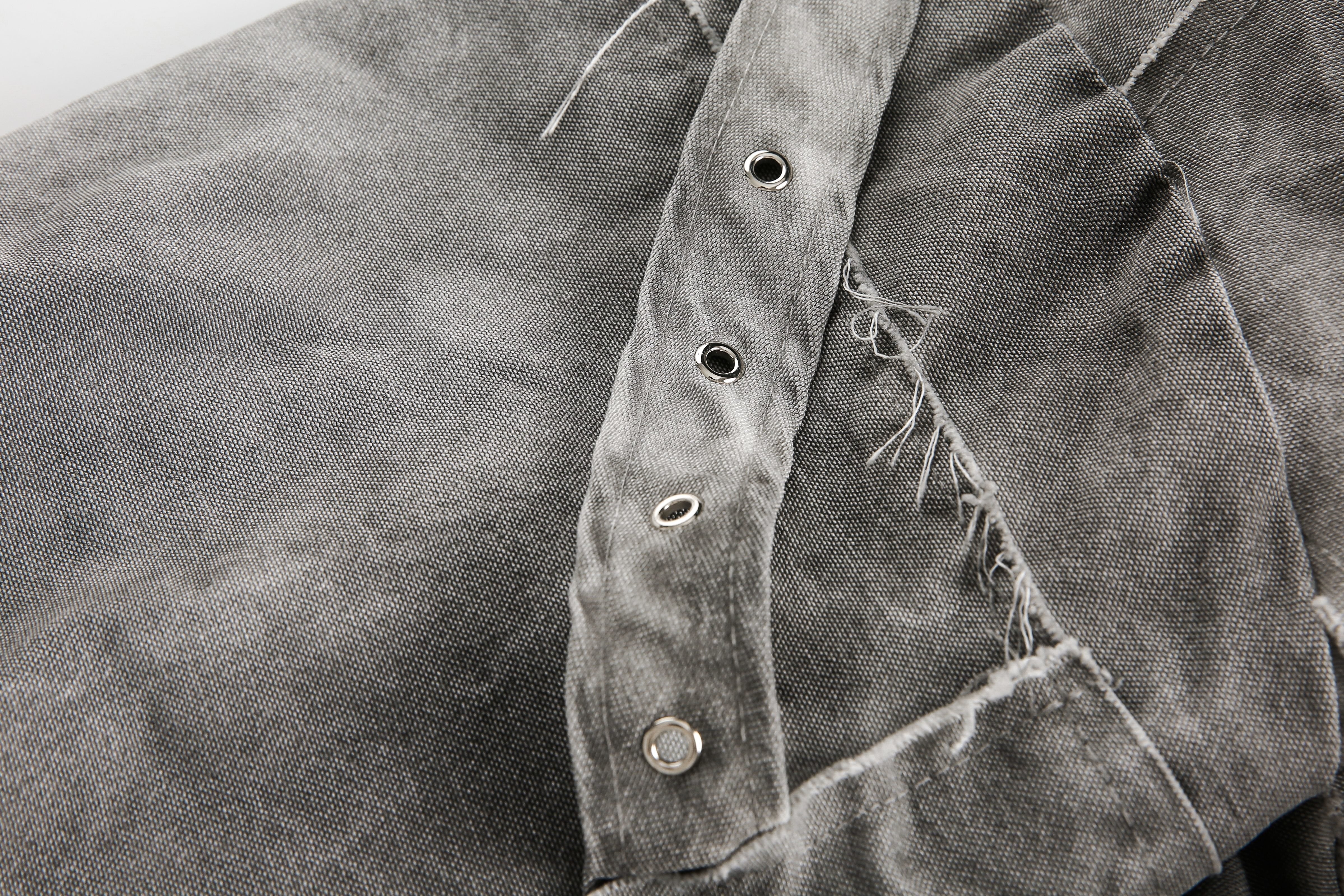 3-6-5.shop Distressed Patchwork Hoodie Jacket