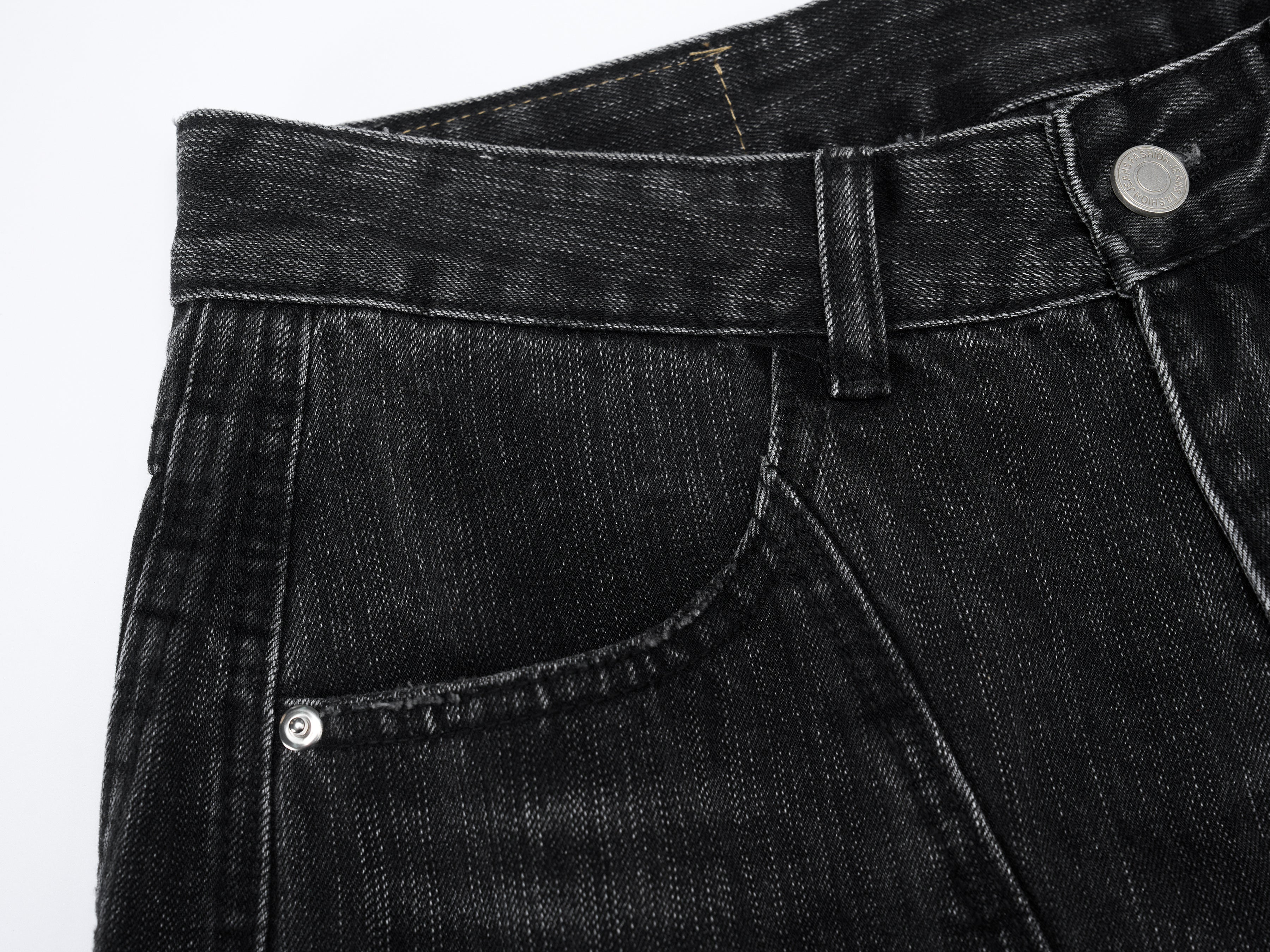 3-6-5.shop Vintage Washed Curved Denim Pants